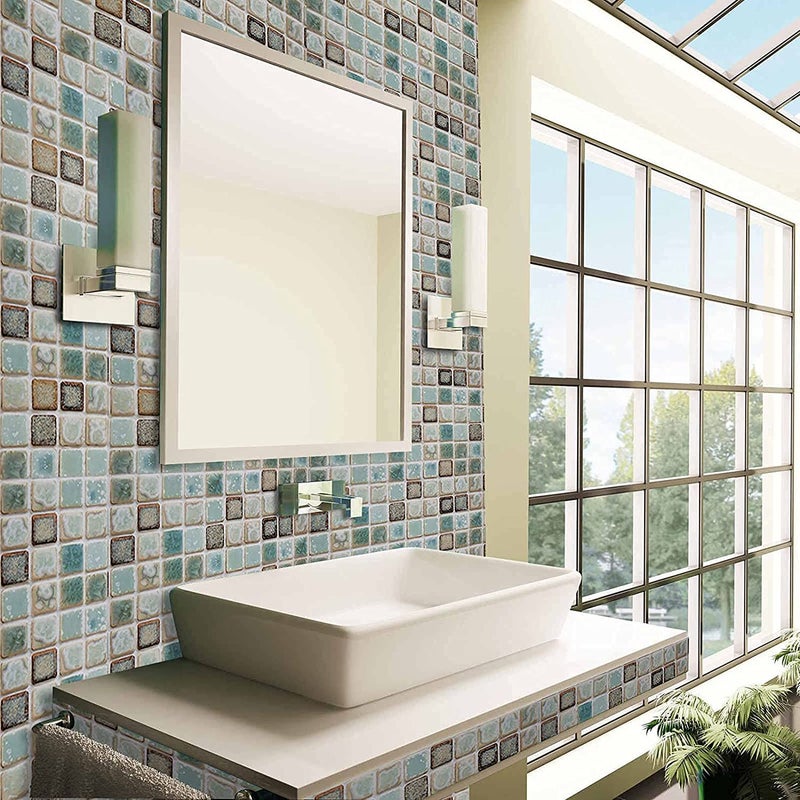 Abyssaly 15.7" X 196.8" Self-Adhesive Wallpaper Thick Removable 3D Effect Peel and Stick Wall Paper Countertop Shelf Paper Kitchen Bathroom Mosaic Wallpaper - Image 4